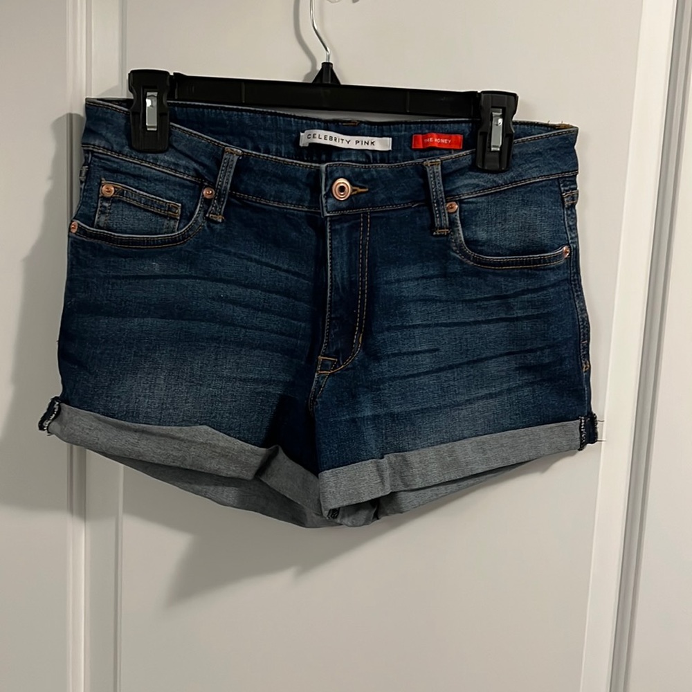 Celebrity Pink/Honey rolled up shorts